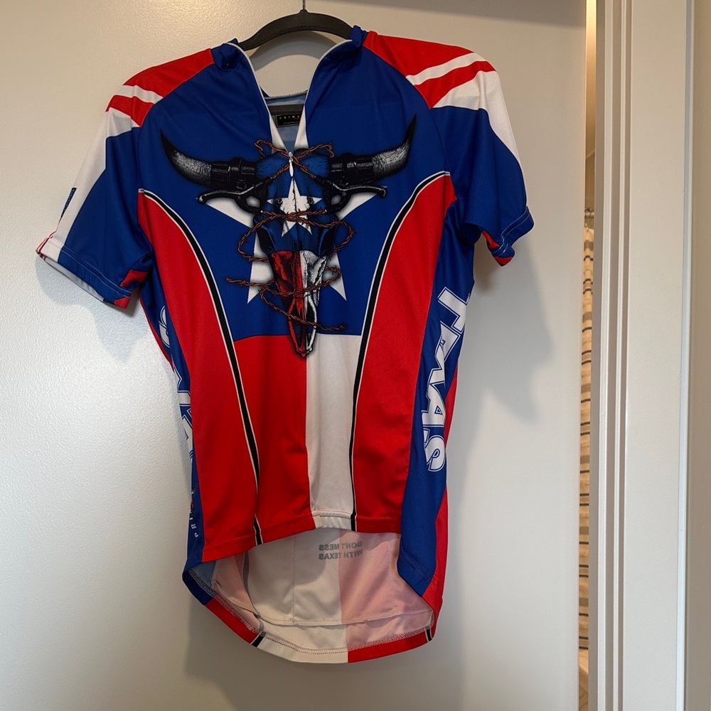 Patriotic Red and Blue Men's Cycling Jersey